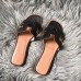 Hermes Oran Perforated Sandals In Black Swift Leather