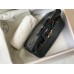 Hermes Birkin 25cm Bag In Black Embossed Crocodile Leather