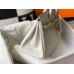Hermes Birkin 25cm Bag In White Embossed Crocodile Leather