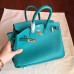 Hermes Birkin 25 Handmade Bag In Malachite Epsom Calfskin