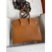 Hermes Birkin 25 Handmade Bag In Gold Epsom Calfskin