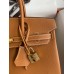 Hermes Birkin 25 Handmade Bag In Gold Epsom Calfskin