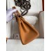 Hermes Birkin 25 Handmade Bag In Gold Epsom Calfskin
