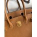 Hermes Birkin 25 Handmade Bag In Gold Epsom Calfskin