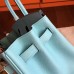 Hermes Birkin 25 Handmade Bag In Blue Atoll Epsom Calfskin