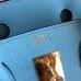 Hermes Birkin 25 Handmade Bag In Blue Atoll Epsom Calfskin