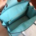 Hermes Birkin 25 Handmade Bag In Blue Atoll Epsom Calfskin