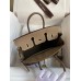 Hermes Birkin 25 Handmade Bag In Taupe Epsom Calfskin