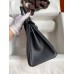 Hermes Birkin 25 Handmade Bag In Black Epsom Calfskin