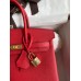 Hermes Birkin 25 Handmade Bag In Red Epsom Calfskin