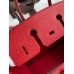 Hermes Birkin 25 Handmade Bag In Red Epsom Calfskin