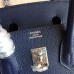Hermes Birkin 25 Handmade Bag In Sapphire Epsom Calfskin