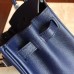 Hermes Birkin 25 Handmade Bag In Sapphire Epsom Calfskin