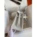 Hermes Birkin 25 Handmade Bag In White Epsom Calfskin