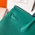 Hermes Birkin 25 Handmade Bag In Malachite Swift Leather