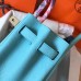 Hermes Birkin 30 Handmade Bag In Blue Atoll Clemence Leather