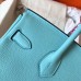 Hermes Birkin 30 Handmade Bag In Blue Atoll Clemence Leather