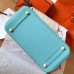 Hermes Birkin 30 Handmade Bag In Blue Atoll Clemence Leather