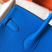 Hermes Birkin 30 Handmade Bag In Blue Clemence Leather