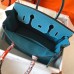 Hermes Birkin 30 Handmade Bag In Blue Jean Clemence Leather