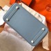 Hermes Birkin 30 Handmade Bag In Blue Lin Clemence Leather