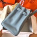 Hermes Birkin 30 Handmade Bag In Blue Lin Clemence Leather