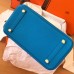 Hermes Birkin 30 Handmade Bag In Blue Zanzibar Clemence Leather