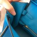 Hermes Birkin 30 Handmade Bag In Blue Zanzibar Clemence Leather