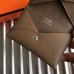 Hermes Calvi Card Holder In Taupe Epsom Leather