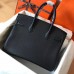 Hermes Birkin 30 Handmade Bag In Black Clemence Leather