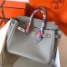 Hermes Birkin 30 Handmade Bag In Pearl Grey Clemence Leather