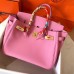 Hermes Birkin 30 Handmade Bag In Pink Clemence Leather