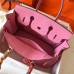 Hermes Birkin 30 Handmade Bag In Pink Clemence Leather
