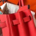 Hermes Birkin 30 Handmade Bag In Rose Extreme Clemence Leather