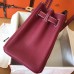 Hermes Birkin 30 Handmade Bag In Ruby Clemence Leather