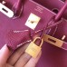 Hermes Birkin 30 Handmade Bag In Ruby Clemence Leather