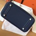 Hermes Birkin 30 Handmade Bag In Navy Blue Clemence Leather