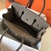Hermes Birkin 30 Handmade Bag In Etain Clemence Leather