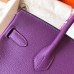 Hermes Birkin 30 Handmade Bag In Ultraviolet Clemence Leather
