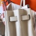 Hermes Birkin 30 Handmade Bag In White Clemence Leather