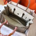 Hermes Birkin 30 Handmade Bag In White Clemence Leather