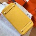 Hermes Birkin 30 Handmade Bag In Yellow Clemence Leather