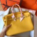 Hermes Birkin 30 Handmade Bag In Yellow Clemence Leather