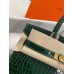 Hermes Birkin 30 Bag In Green Crocodile Porosus Shiny Skin