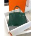 Hermes Birkin 30 Bag In Green Crocodile Porosus Shiny Skin