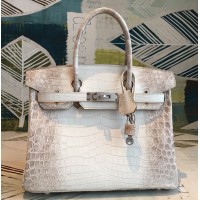 Hermes Birkin 30 Bag In Himalaya Niloticus Crocodile Skin
