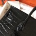 Hermes Birkin 30 Bag In Black Crocodile Porosus Shiny Skin