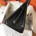 Hermes Birkin 30 Bag In Black Crocodile Porosus Shiny Skin