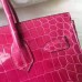 Hermes Birkin 30 Bag In Rose Red Crocodile Niloticus Shiny Skin