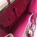 Hermes Birkin 30 Bag In Rose Red Crocodile Niloticus Shiny Skin